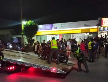 Reporta PEC detenidos, aseguramientos e infracciones durante operativo de motos y arrancones en Centro