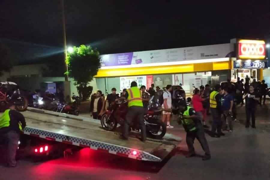 Reporta PEC detenidos, aseguramientos e infracciones durante operativo de motos y arrancones en Centro