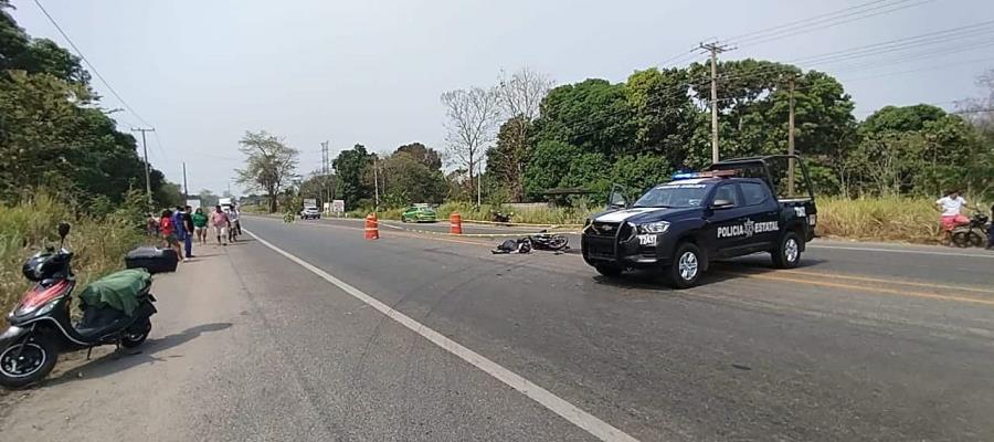 Muere motociclista en la Villahermosa-Teapa tras ser atropellado