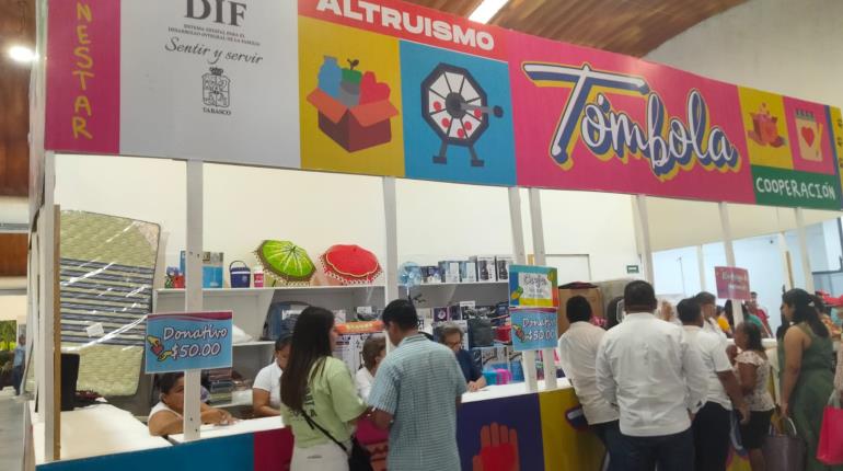 Tómbola del DIF instalada en la Feria Tabasco lleva récord de ventas de 4 mil 600 boletos en sólo cuatro días