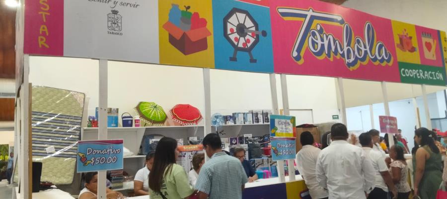 Tómbola del DIF instalada en la Feria Tabasco lleva récord de ventas de 4 mil 600 boletos en sólo cuatro días