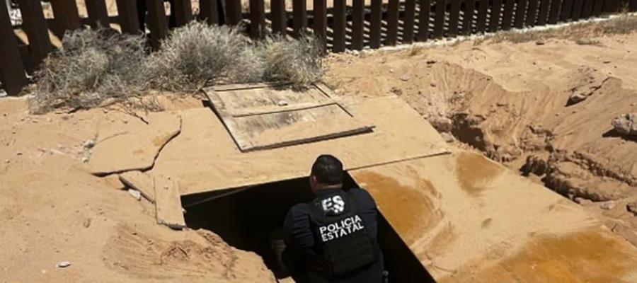 Descubren "narcotúnel" bajo el muro fronterizo en Sonora