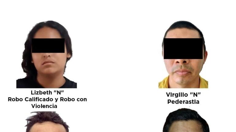 Detiene FGE a 6 sujetos y una mujer por tentativa de feminicidio, robo, pederastia y otros delitos