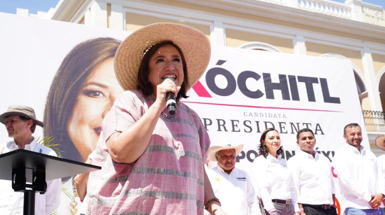 Desde Colima, Xóchitl asegura que en una semana rebasará a Sheinbaum en encuestas