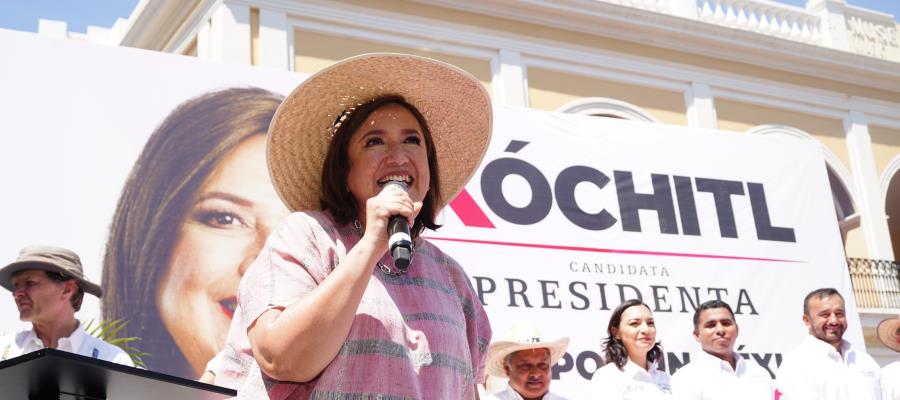 Desde Colima, Xóchitl asegura que en una semana rebasará a Sheinbaum en encuestas