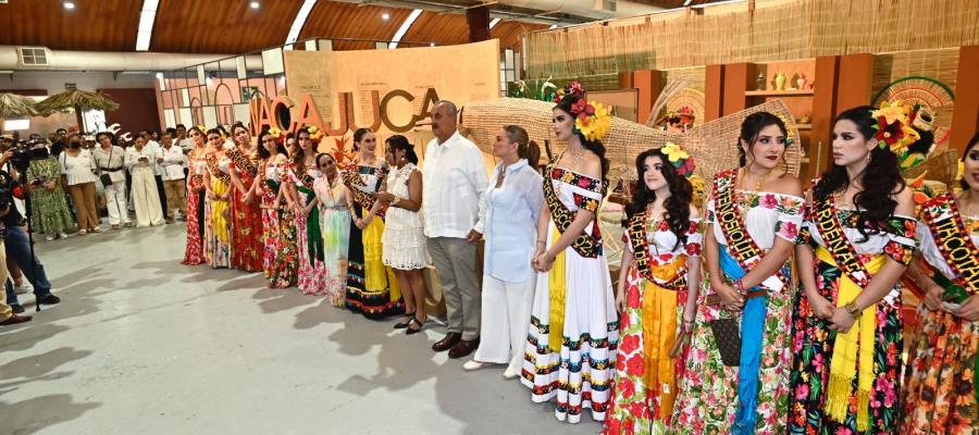 Destacan belleza y color de las artesanías en inauguración del Stand de Nacajuca en la Feria Tabasco 2024