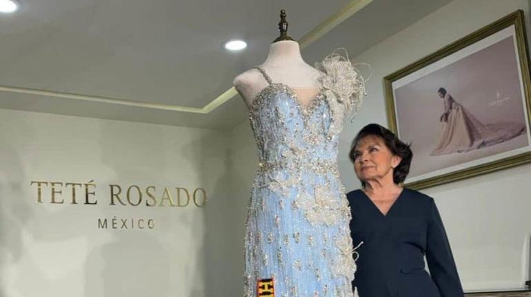 Cristales de Swarovski, moda y elegancia: Teté Rosado detrás de vestidos de la Elección que se exhiben en la Feria 