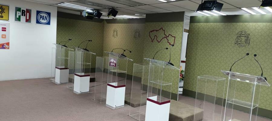 IEPC, listo para segundo debate del lunes entre candidatos a la gubernatura