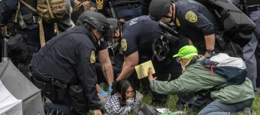 Cifra de detenidos en protestas universitarias pro Palestina en EE. UU. ya supera los 2 mil 400