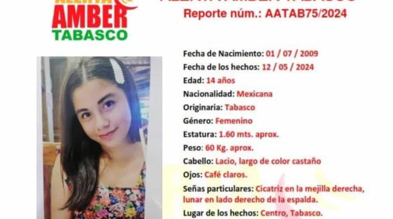 Buscan a la adolescente Ashley Anaid de Centro, Tabasco