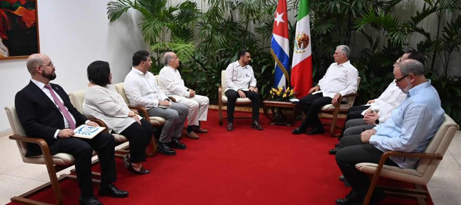 Zoé Robledo se reúne con presidente de Cuba fortalecer apoyo a IMSS-Bienestar