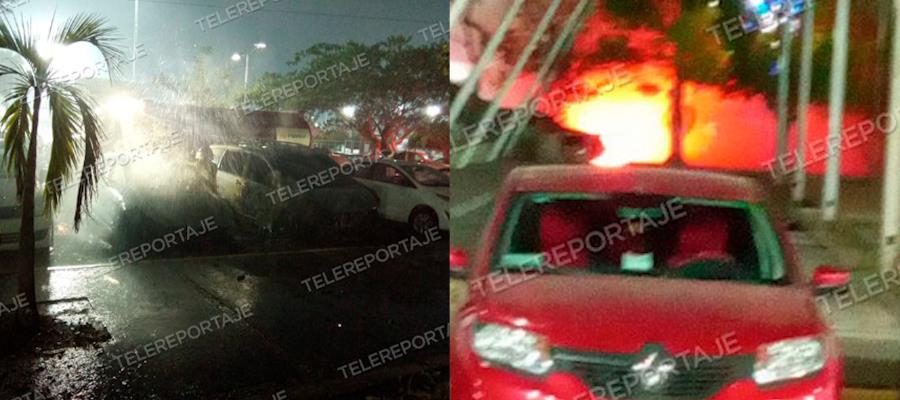 Se queman dos vehículos en Olimpia XXI