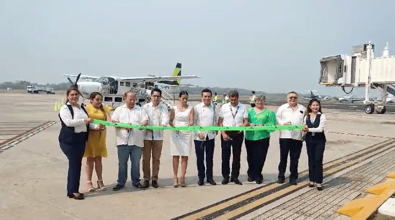 Inauguran nuevo vuelo de Aerus de Villahermosa a Mérida