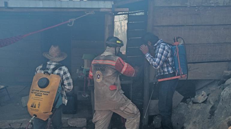 Incendio forestal provoca evacuación de pobladores en Berriozábal, Chiapas