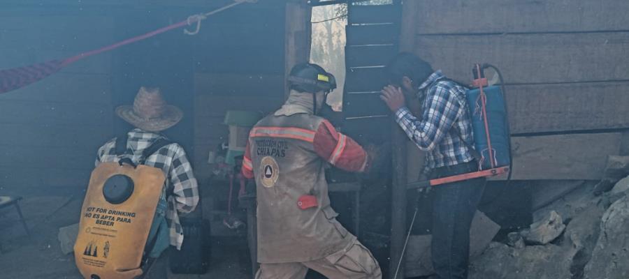 Incendio forestal provoca evacuación de pobladores en Berriozábal, Chiapas