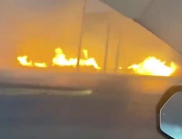 Se registra fuerte incendio de pastizal entre Periférico y Avenida México