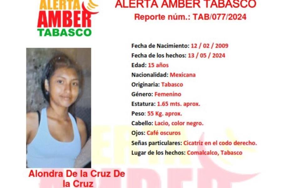 Activan Alerta Amber para encontrar a Alondra de la Cruz