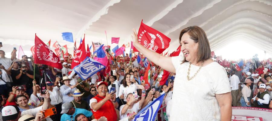 En carta, Xóchitl pide a AMLO izar bandera en el Zócalo durante marcha ´Marea Rosa´