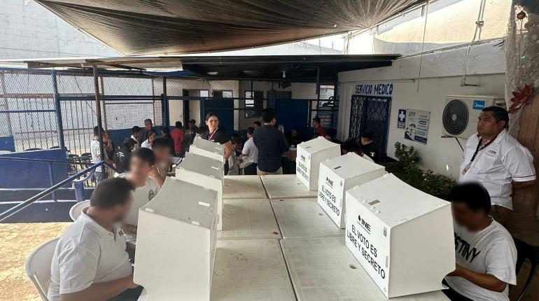 INE concluye voto en cárceles de Tabasco; aún continúan con voto anticipado en domicilio