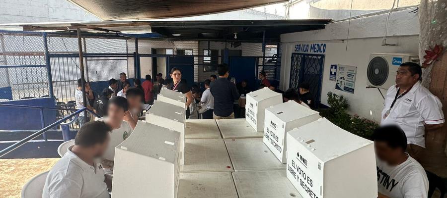 INE concluye voto en cárceles de Tabasco; aún continúan con voto anticipado en domicilio