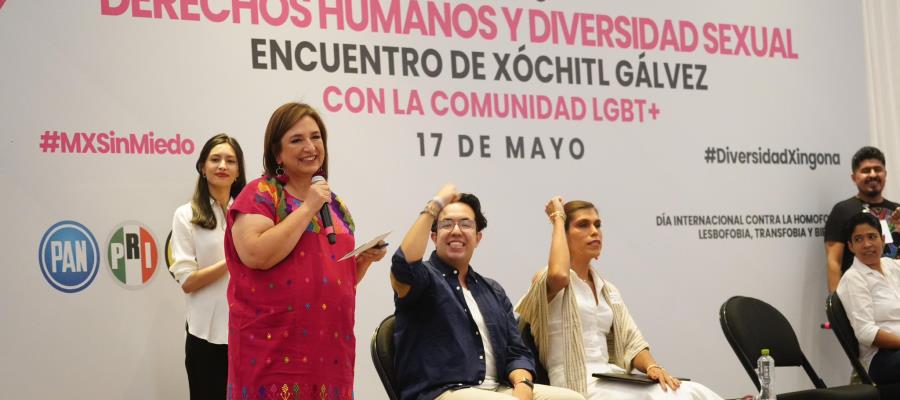 Asegura Xóchitl que ella representa las causas de la "Marea Rosa"; pide a Morena no "arderse"