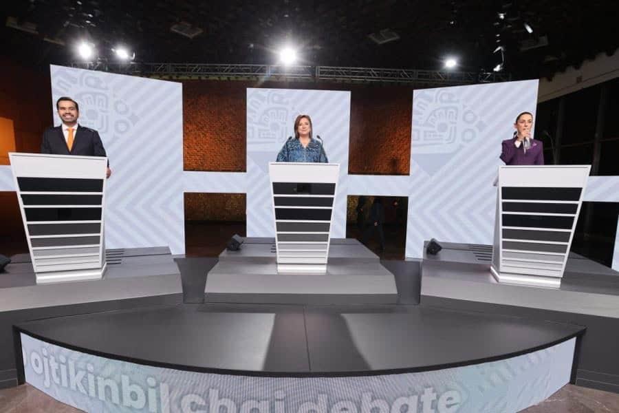 Imperan descalificaciones en último debate presidencial; Máynez se notaba serio y cansado