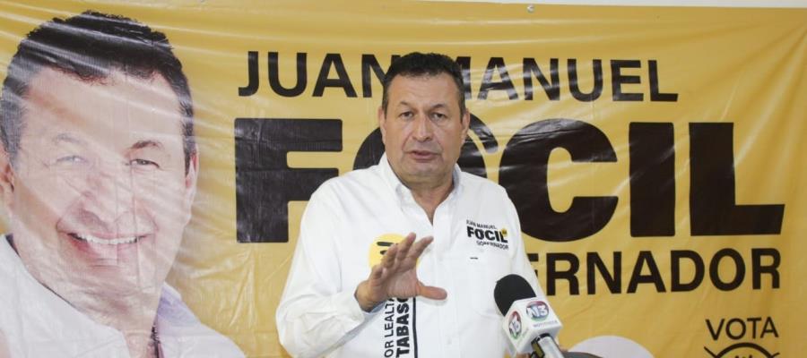 Fócil afirma que ganará elección a gobernador por 100 mil votos