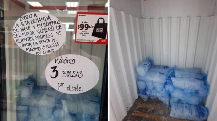 Limita Oxxo venta de hielo en CDMX por ola de calor