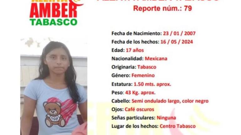 Emiten Alerta Amber para localizar a la menor Reyna García