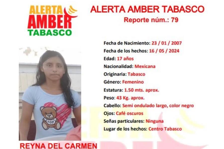 Emiten Alerta Amber para localizar a la menor Reyna García