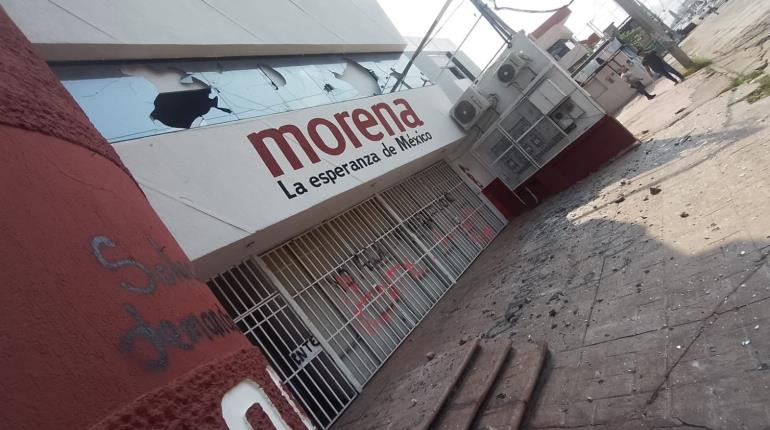 Vandalizan sedes de varios partidos políticos en Chiapas