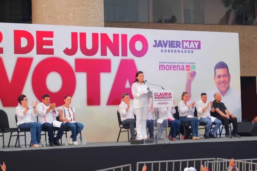 Estamos listos afirma Yolanda Osuna en cierre de campaña junto a Claudia Sheinbaum