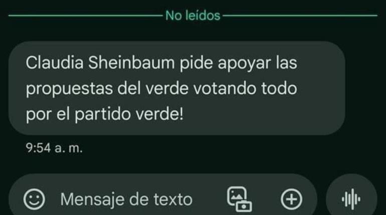 Desconoce PVEM quien envió mensajes masivos pidiendo voto