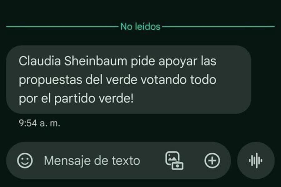 Desconoce PVEM quien envió mensajes masivos pidiendo voto