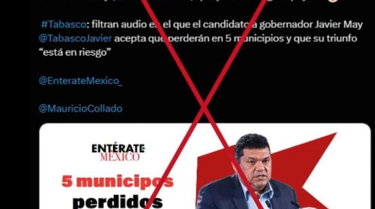 ¡Es falso! XEVT se deslinda de audio donde supuestamente May dice que Morena perderá 5 municipios