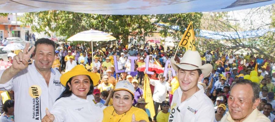 Convoca Juan Manuel Fócil al 6 de 6 por el PRD en cierre de campaña en Jonuta y Balancán