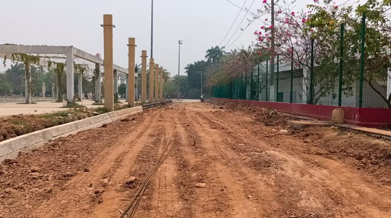 Realizan adecuación en otra obra terminada de Sedatu en Deportiva