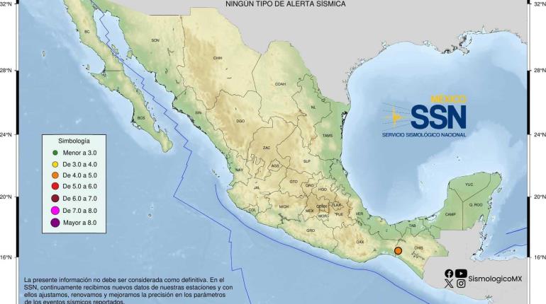 ´Sacuden´ sismos de más de 4 de magnitud a Chiapas