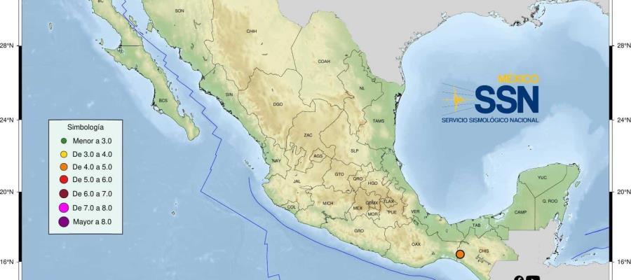 ´Sacuden´ sismos de más de 4 de magnitud a Chiapas