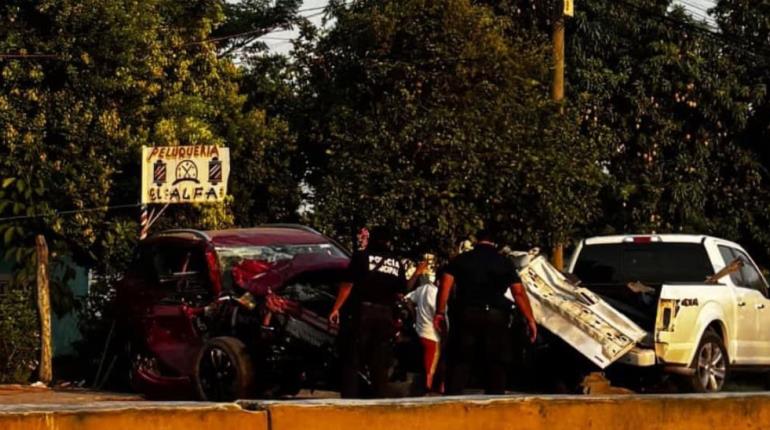 Se registra choque por alcance en la carretera Paraíso-Comalcalco