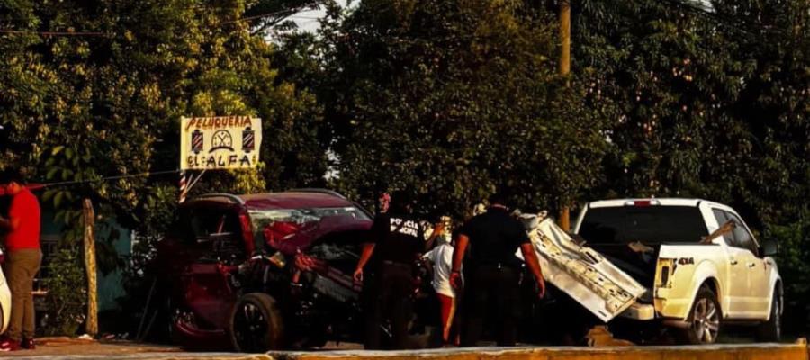 Se registra choque por alcance en la carretera Paraíso-Comalcalco