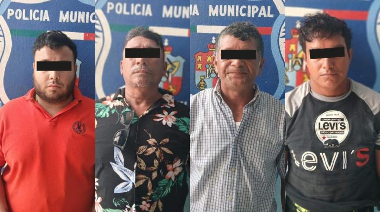 Detienen a 4 presuntos mapaches en Huimanguillo