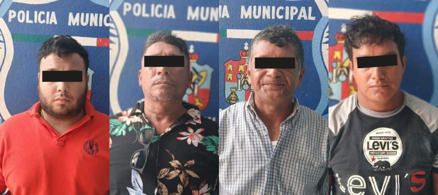 Detienen a 4 presuntos mapaches en Huimanguillo