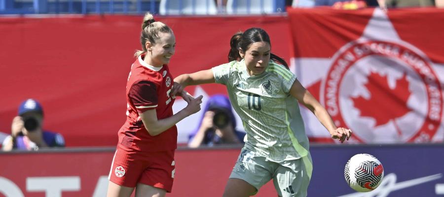 México femenil pierde 2-0 ante Canadá en partido amistoso