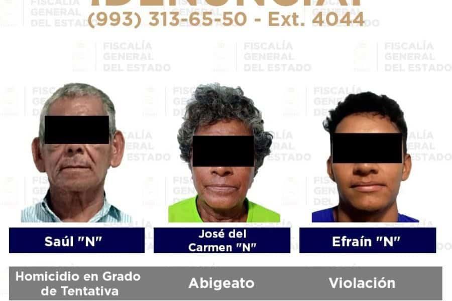 Asegura FGE a presuntos responsables de tentativa de homicidio, abigeato, violación y violencia familiar