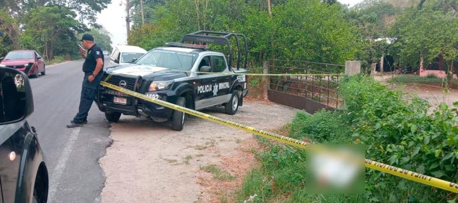 Lo hallan sin vida a orilla de carretera en Cucuyulapa, Cunduacán