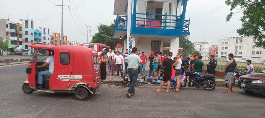 ¡No llegó la pizza! Atropellan a repartidor en Pomoca 