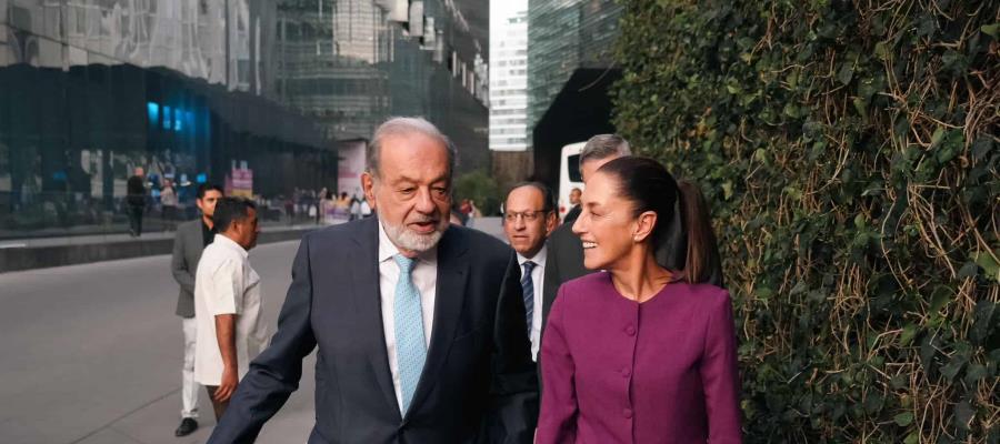 Carlos Slim se reúne con Claudia Sheinbaum en Palacio Nacional Carlos Slim se reúne con Claudia Sheinbaum en Palacio Nacional