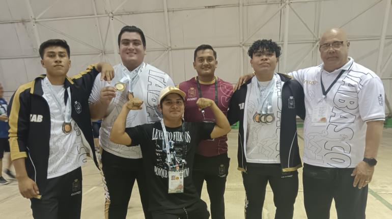 Tabasco consigue 9 medallas en levantamiento de pesas durante Juegos Conade