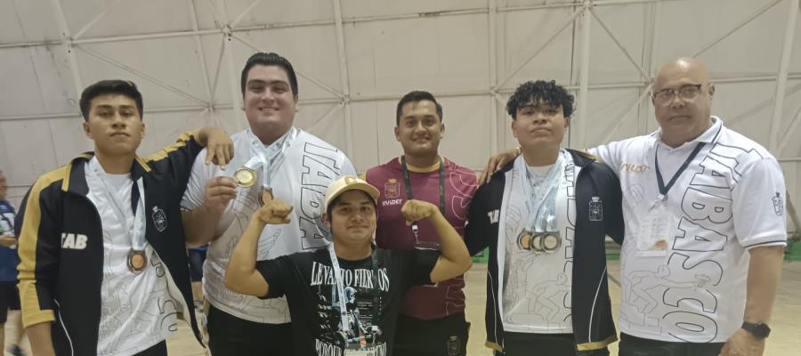 Tabasco consigue 9 medallas en levantamiento de pesas durante Juegos Conade